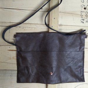 Custom Hand Made Leather Crossbody Pouch (Distressed Brown)